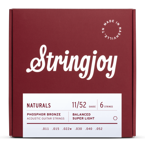 Stringjoy Naturals Phosphor Bronze Acoustic Guitar Strings
