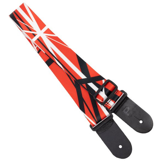 Profile Terylene Multi-Colour Printed Strap - Red/Black/White Stripe