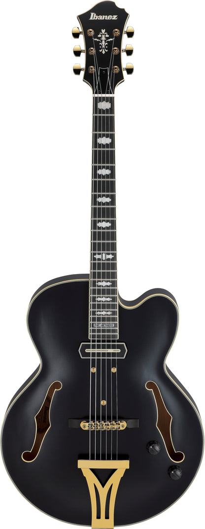 Ibanez PM3C Pat Methen Signature Hollow Body Electric Guitar w/CAse - Black Low Gloss