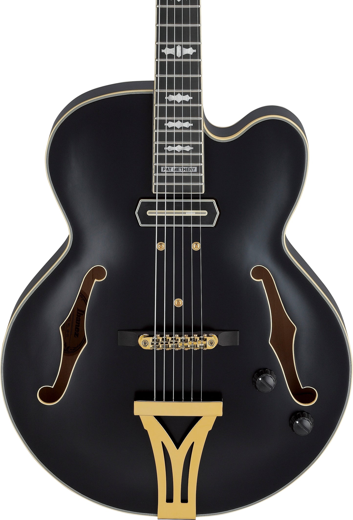 Ibanez PM3C Pat Methen Signature Hollow Body Electric Guitar w/CAse - Black Low Gloss