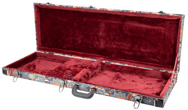 Profile Rectangular Hardshell Electric Guitar Case - Paisley Finish, White Edges