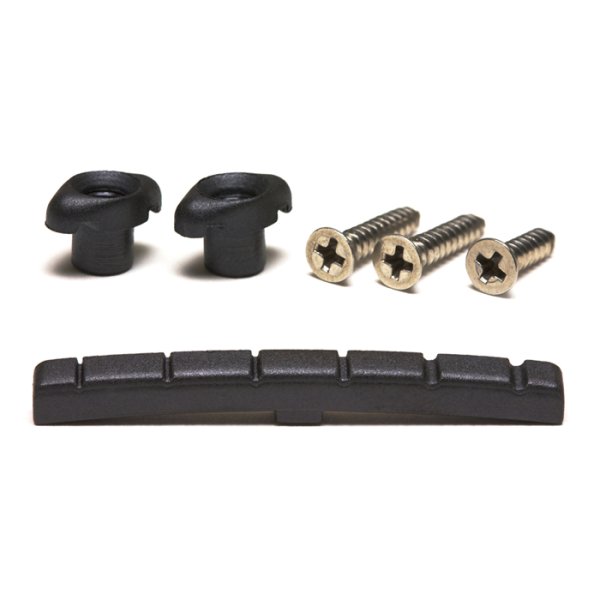 Graph Tech TUSQ XL Slotted 6-String Nut w/String Retainers - Black ...