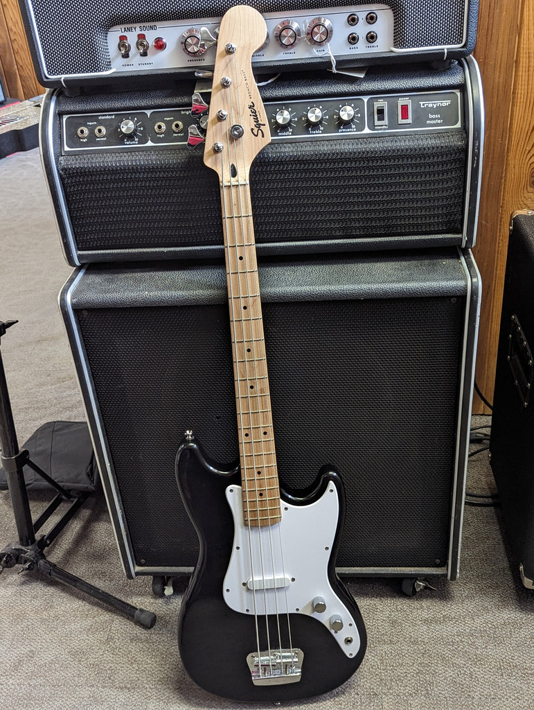 Squier Bronco Short Scale Bass Guitar - Black (2021)