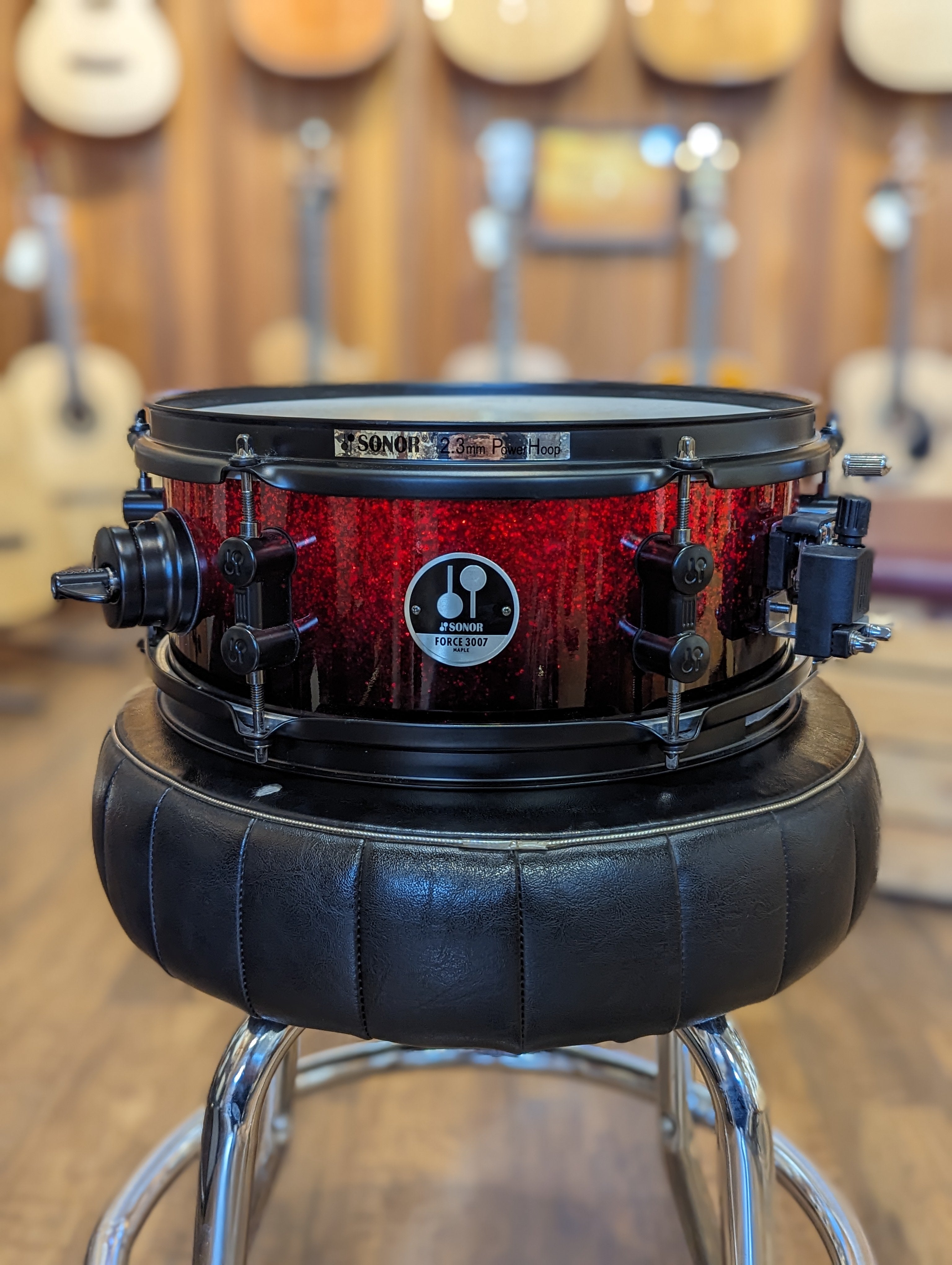Sonor Force 3007 12 x5 Snare Drum Red Sparkle Fade Used