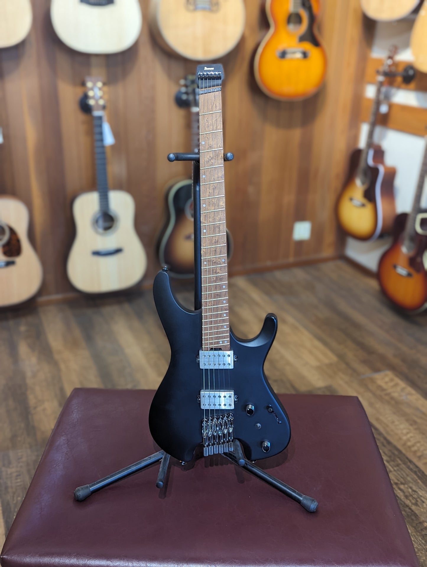 Ibanez QX52 Headless Electric Guitar w/ Gigbag - Black Flat (Used)