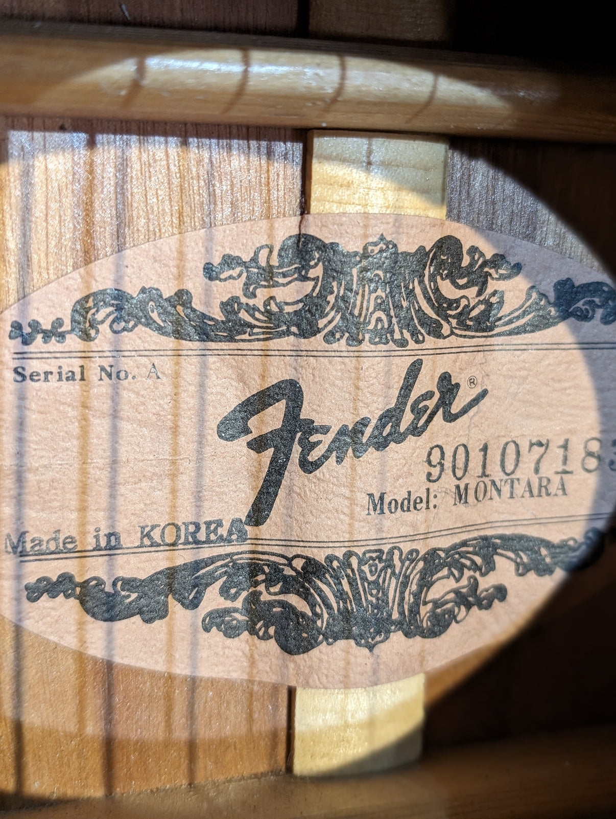 Fender Montara Acoustic/Electric Guitar (19881996) Acoustic Music Shop