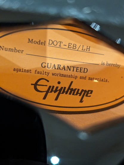 Epiphone Dot Left Handed Electric Guitar w/Case - Ebony (2008)