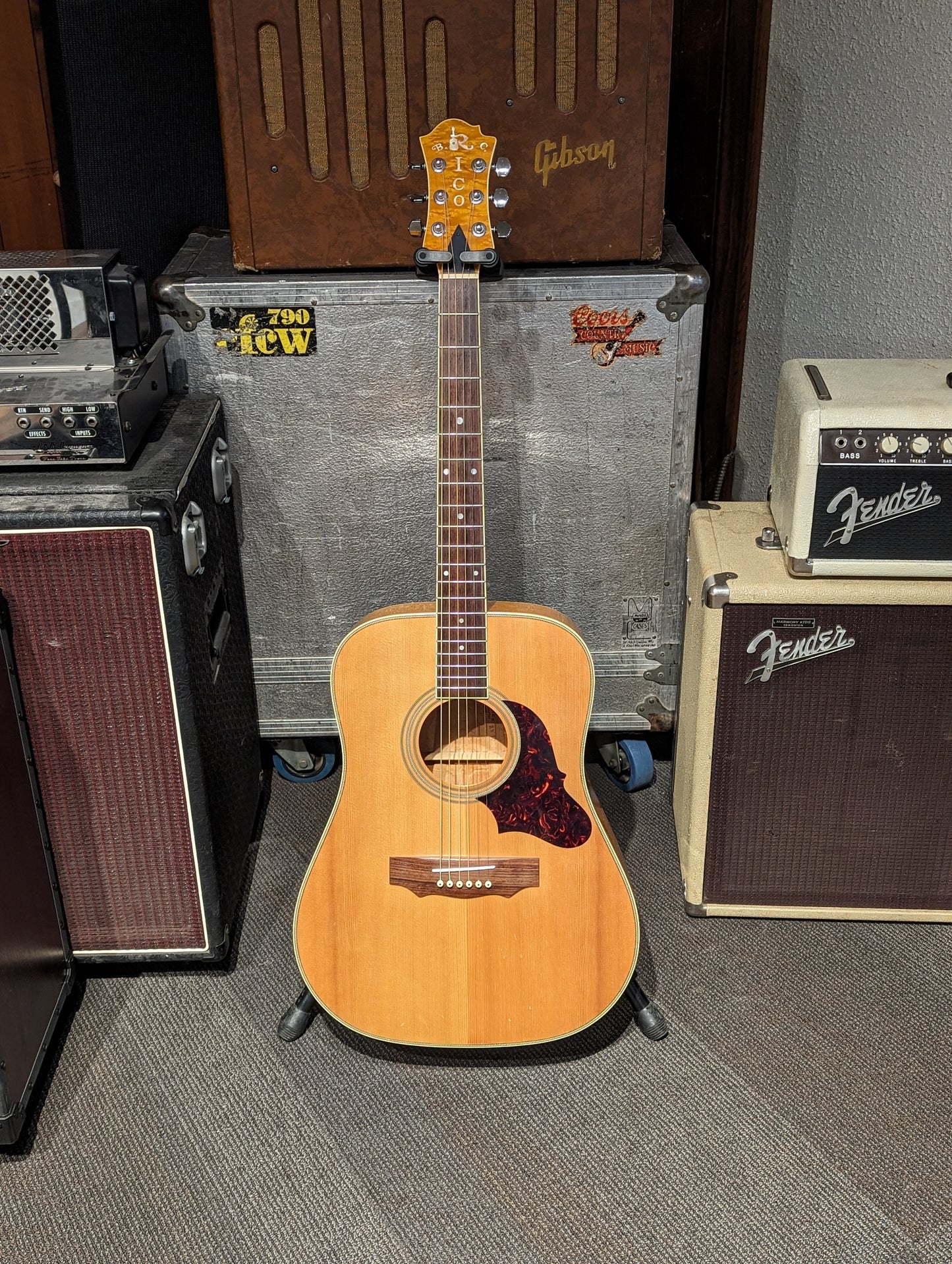 B.C. Rico RW-9C Made in Japan Acoustic Guitar w/Case (1980's)