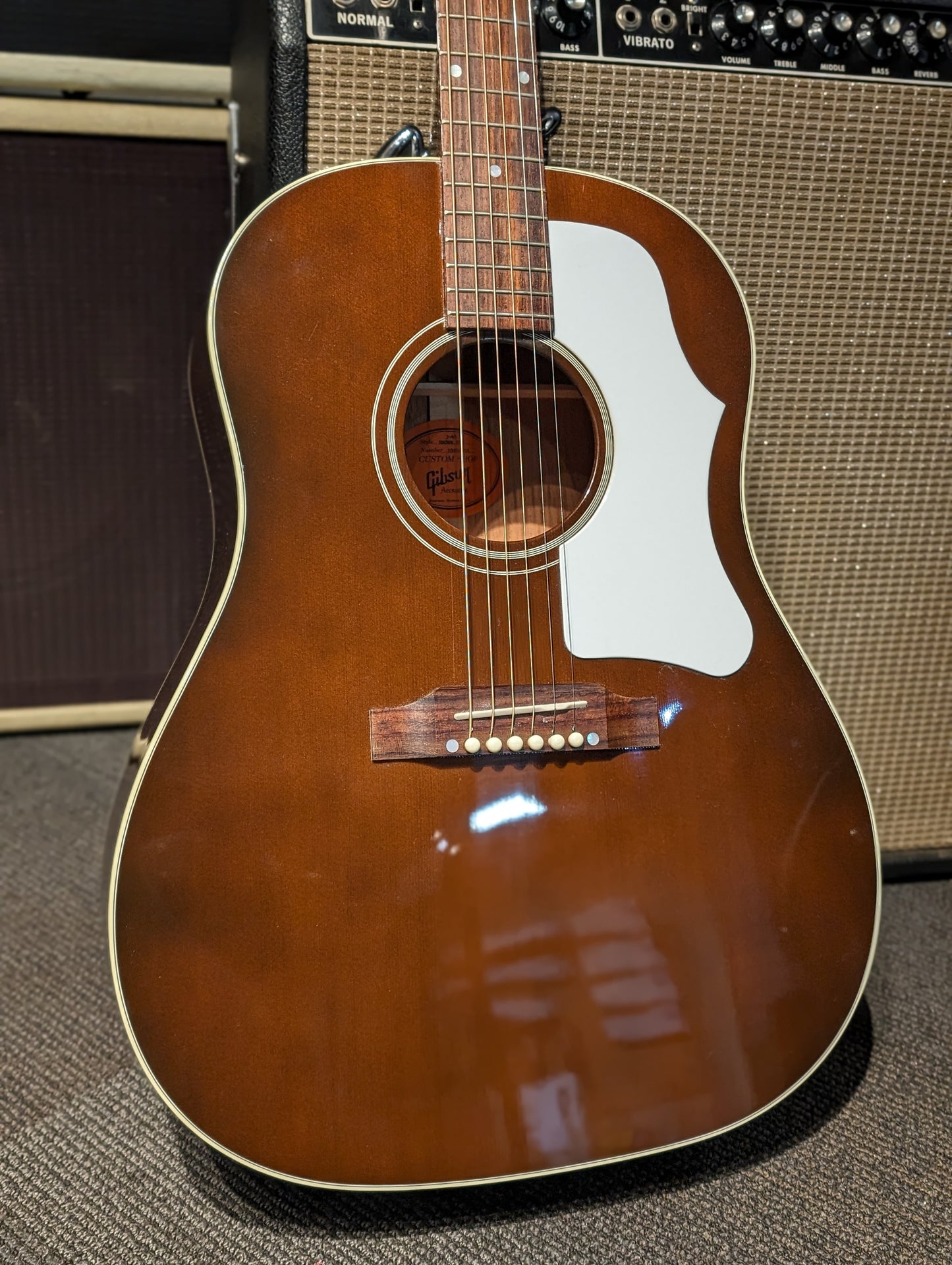 Gibson Custom Shop Limited Edition J-45 Brown Top Acoustic/Electric Guitar w/Case (2014)