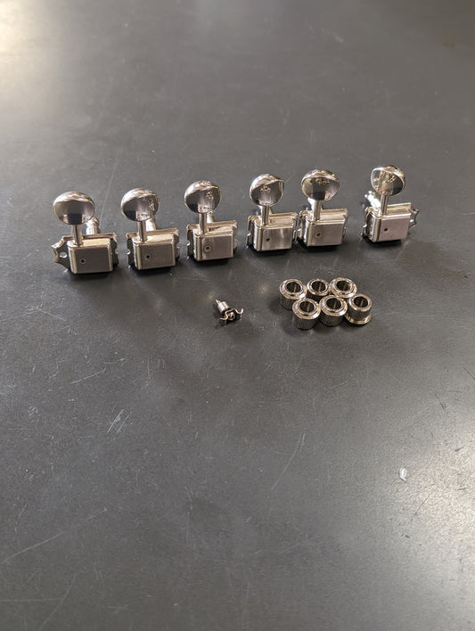 Vintage Style 6 In-Line Tuners w/String Tree and Bushing (Used)