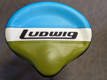 Ludwig Atlas Classic Saddle Throne - Blue & Olive (Used)