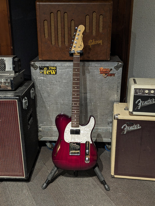 G&L Tribute ASAT Classic Bluesboy Semi-Hollow Electric Guitar - Red Burst