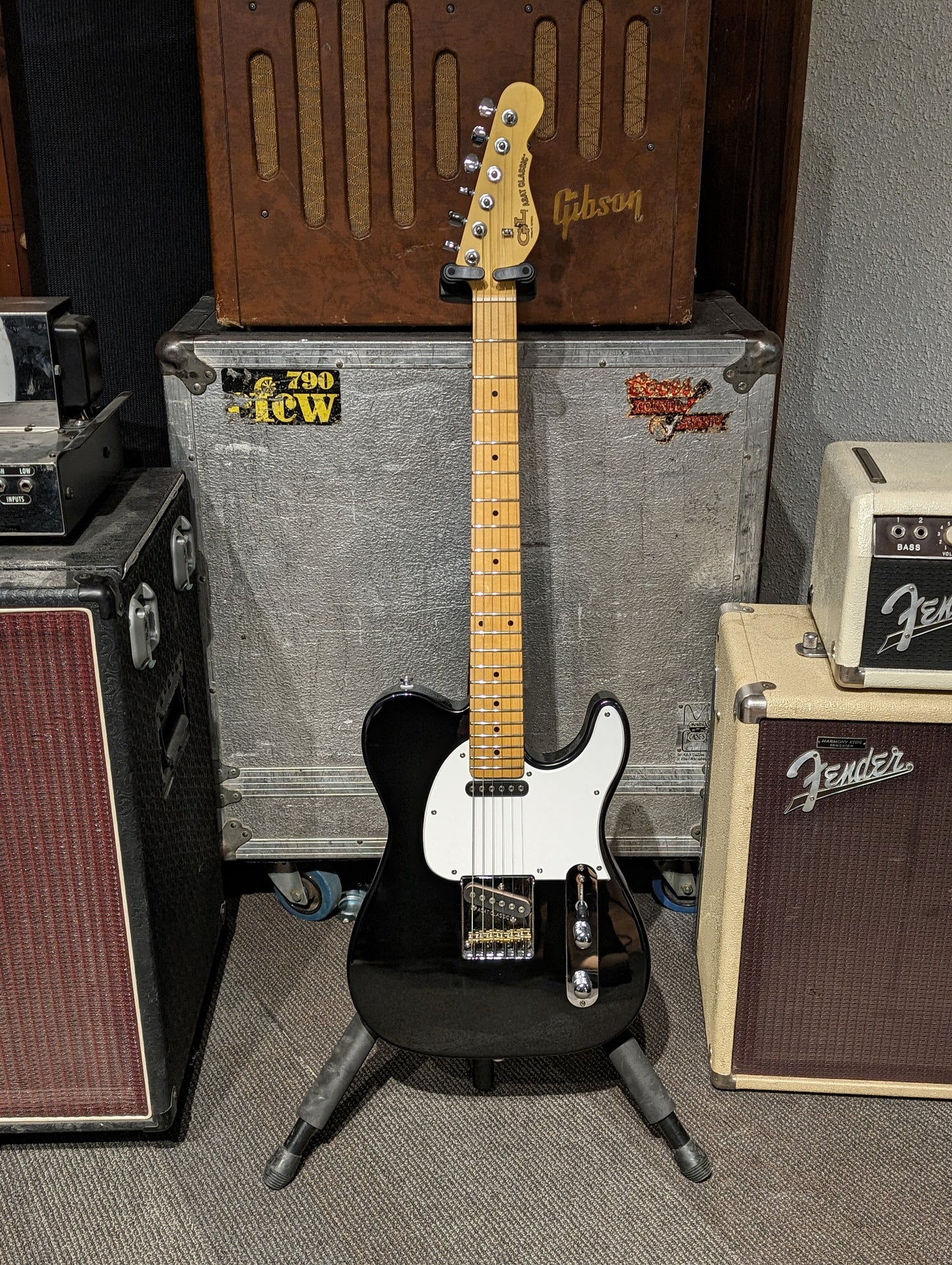 G&L Tribute ASAT Classic Electric Guitar - Gloss Black (Serial# 2310000484)