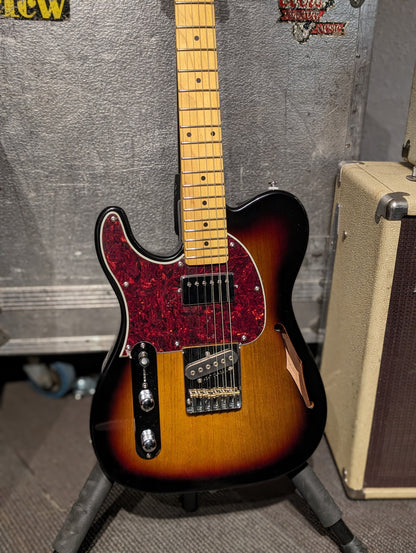 G&L ASAT Classic Bluesboy Semi-Hollow Left Handed Electric Guitar - 3-Tone Sunburst