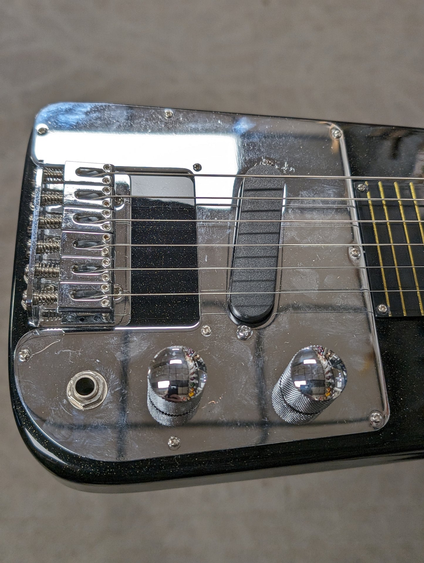Rogue RLS-1 Lap Steel Guitar w/ Stand & Gig Bag - Metallic Black (Used)