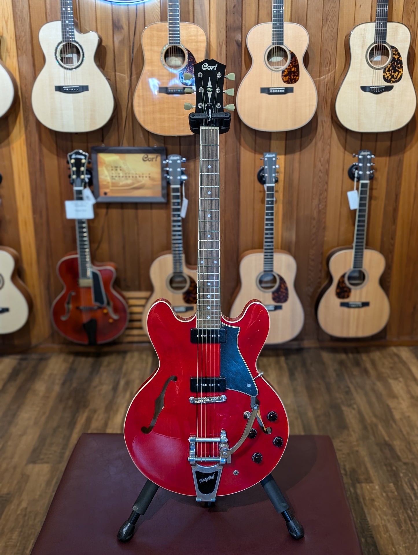 Cort Source BV Semi-Hollow Electric Guitar - Cherry Red (Used)