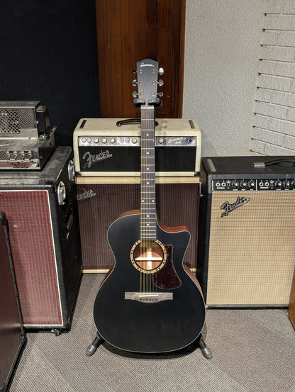 Eastman AC122-2CE Grand Auditorium Acoustic/Electrc Guitar w/Gig Bag - Black (Serial #M2237685)