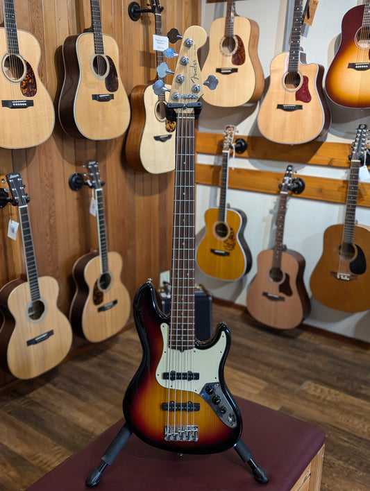 Fender American Deluxe Jazz Bass V w/Case - 3-Color Sunburst (2006)