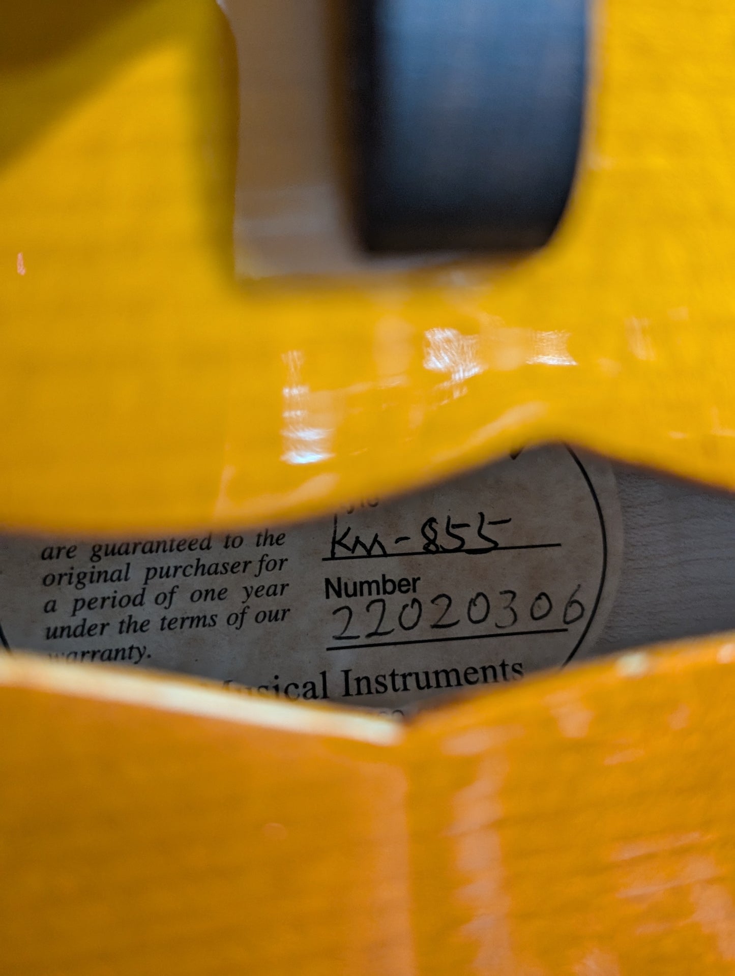 Kentucky KM-855 Artist F-Style Mandolin w/ Padded Gig Bag – Amberburst (Demo Model)