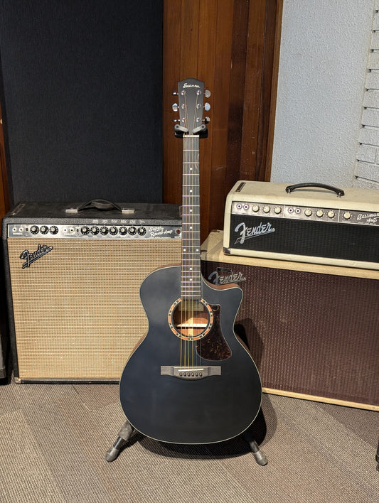 Eastman AC122-2CE Grand Auditorium Acoustic/Electrc Guitar w/Gig Bag - Black (Serial #M2235526)