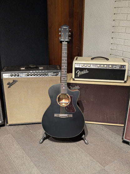 Eastman AC122-2CE Grand Auditorium Acoustic/Electrc Guitar w/Gig Bag - Black  (Serial #M2235792, B-Stock)