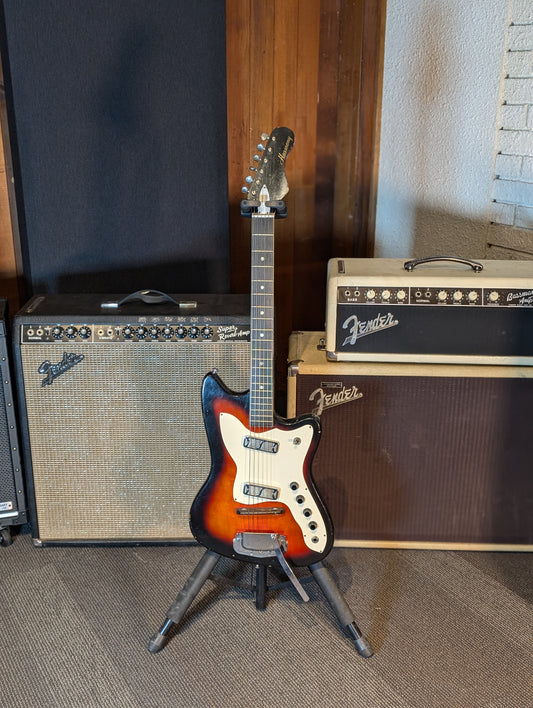 Harmony H17 Silhouette Electric Guitar w/Gig Bag - Cherry Red (1965)