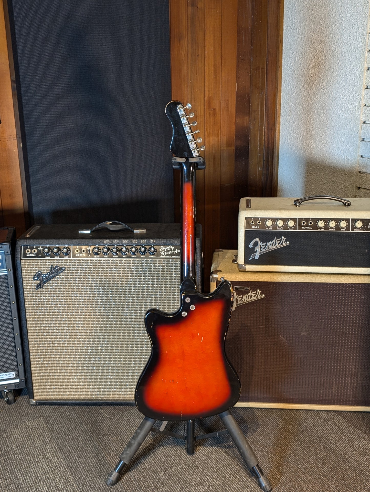 Harmony H17 Silhouette Electric Guitar w/Gig Bag - Cherry Red (1965)