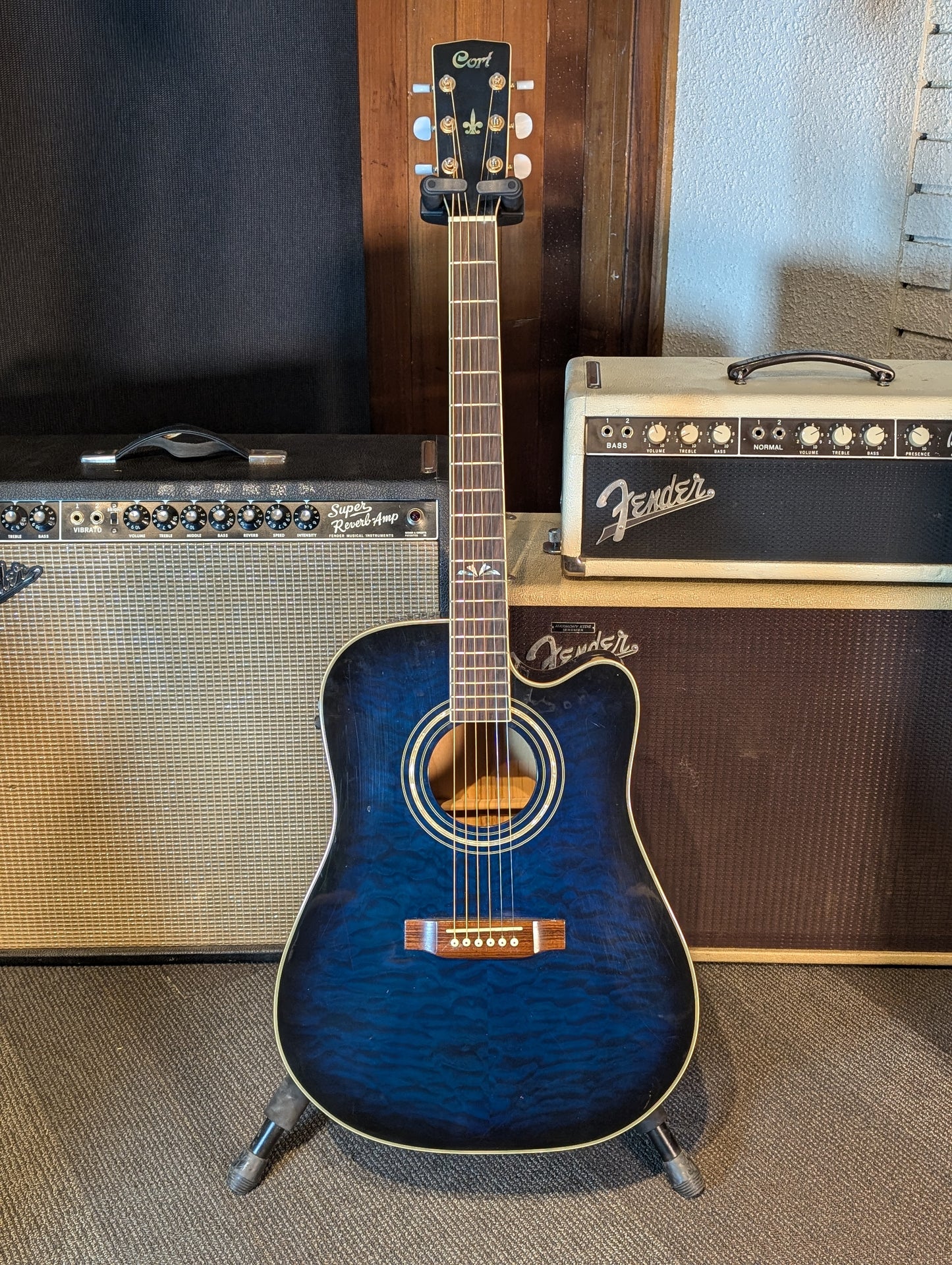 Cort MR-780FX Acoustic/Electric Guitar w/Gig Bag - Blue (Used)