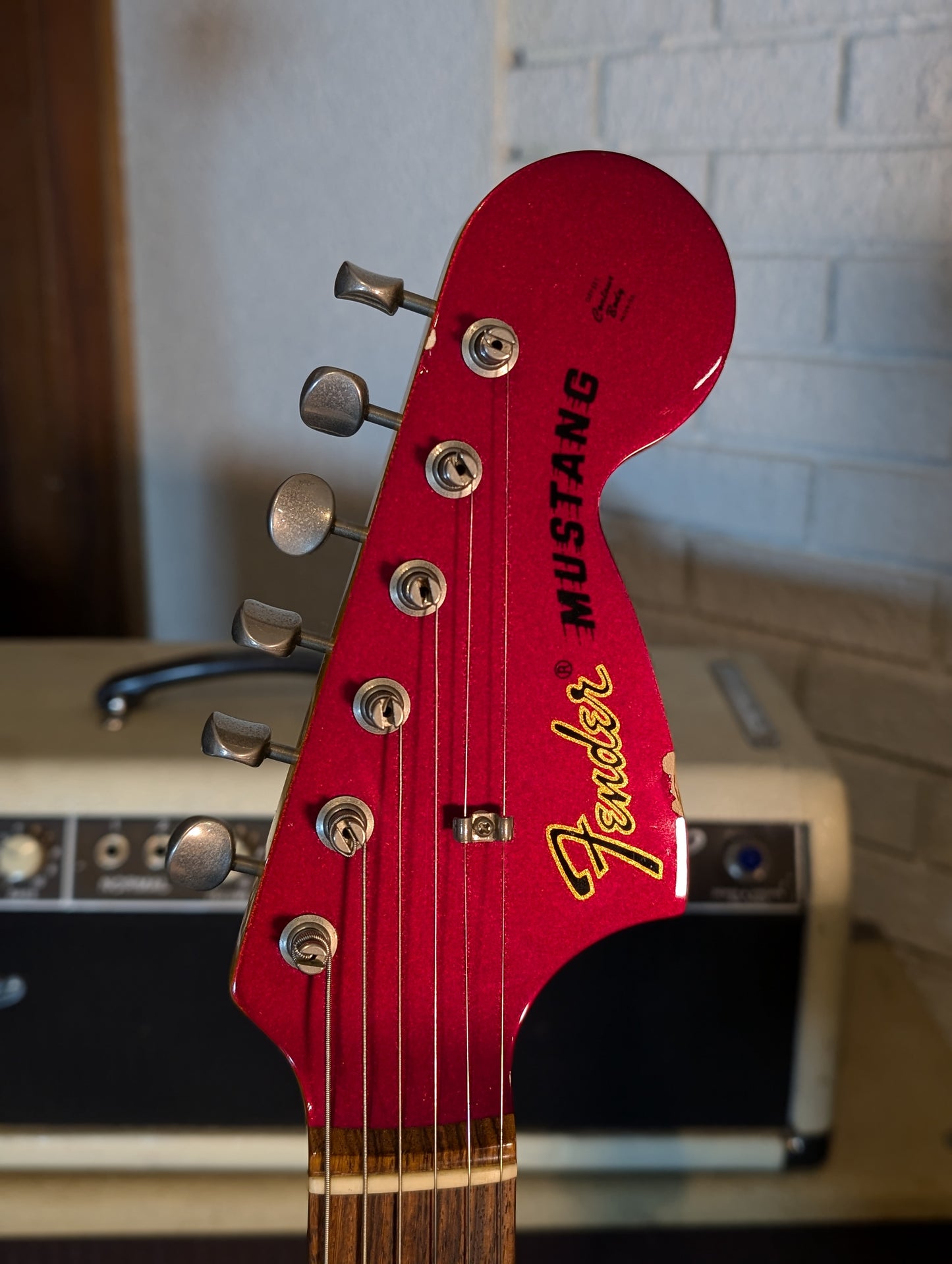 Fender Made in Japan MG69/MH Mustang Electric Guitar - Candy Apple Red (2010-2011)