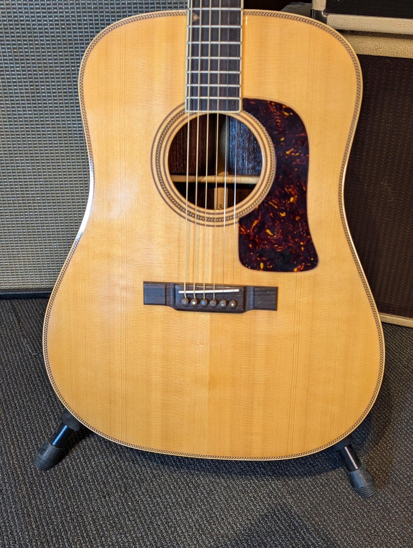 Yamaki Woodcraft Y50D Dreadnought Acoustic Guitar w/Gig Bag (1970's)