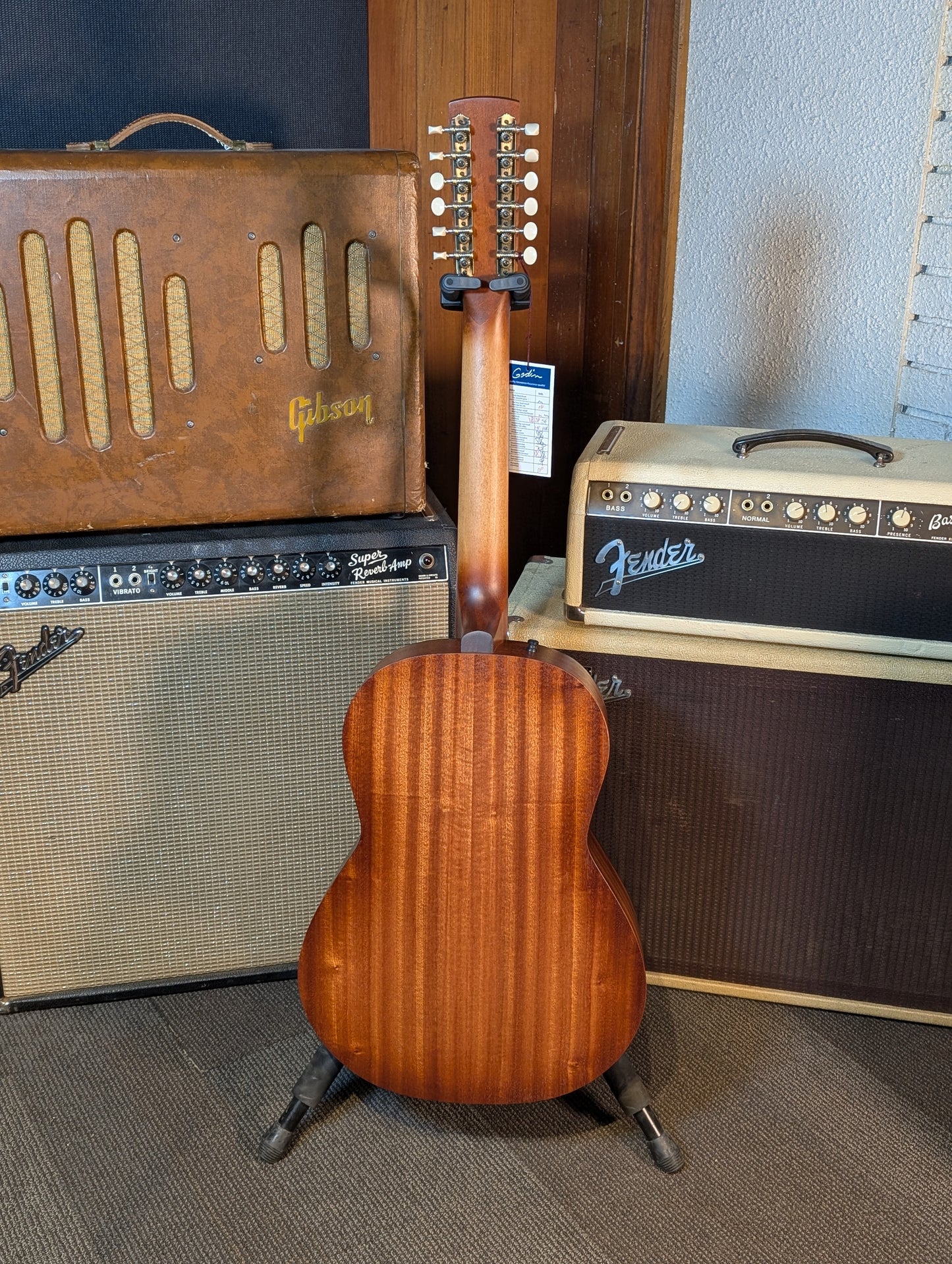 Godin Mahogany Folk 12-String Acoustic/Electric Guitar w/Gig Bag - Rustic Burst (Serial #053148000031)