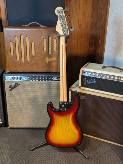 Fender Precision 4 String Electric Bass Guitar w/Case - Sunburst (1977)