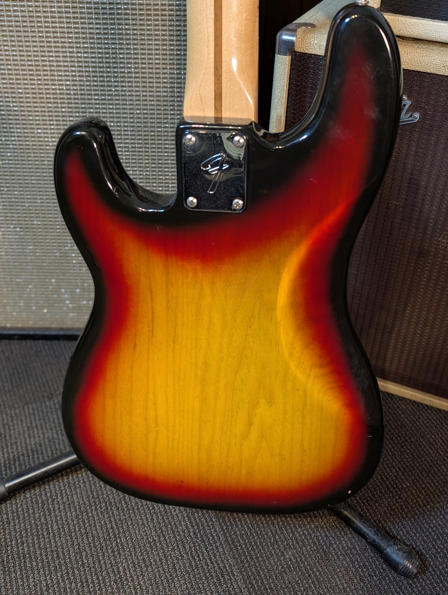 Fender Precision 4 String Electric Bass Guitar w/Case - Sunburst (1977)