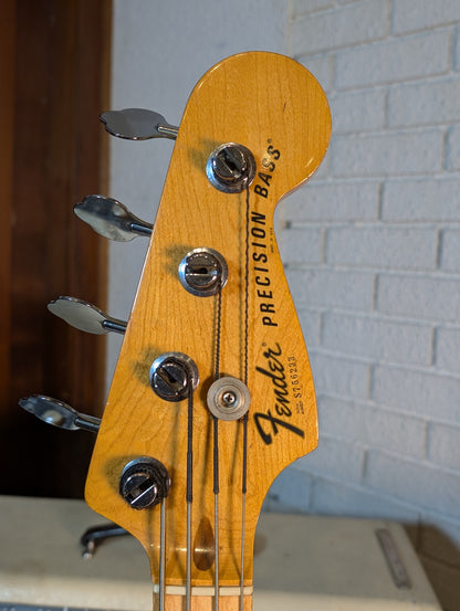 Fender Precision 4 String Electric Bass Guitar w/Case - Sunburst (1977)