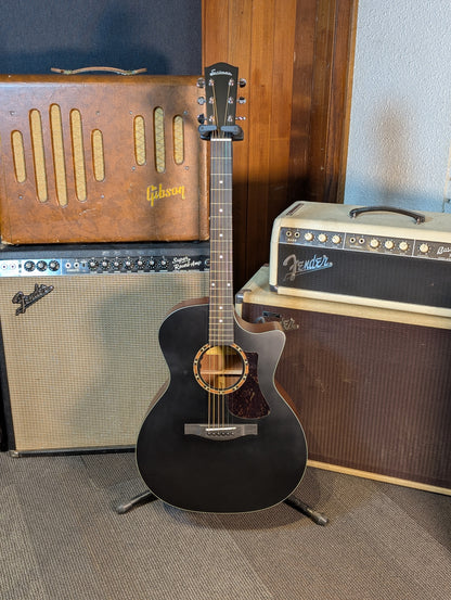 Eastman AC122-2CE Grand Auditorium Acoustic/Electrc Guitar w/Gig Bag - Black (Serial #M2235521)
