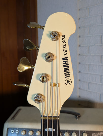 Yamaha BB3000S 4-String Passive Electric Bass Guitar w/Case - Cream White (1984)