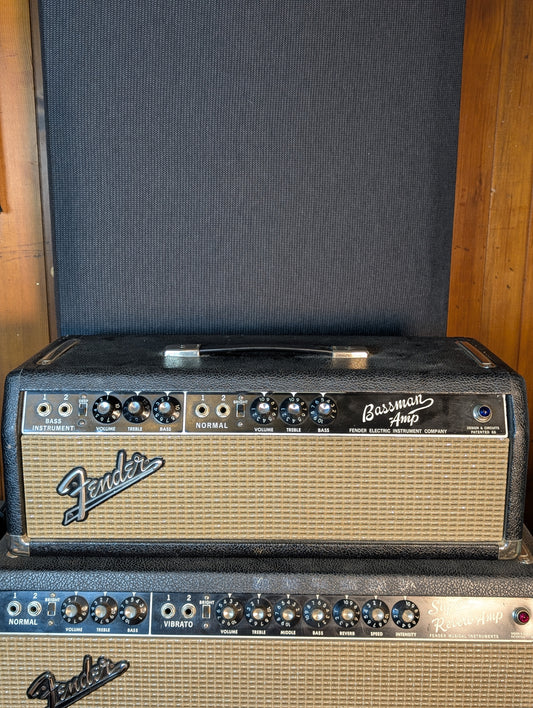 Fender Bassman AA864 Black Panel 50w Amplifier Head (1965)
