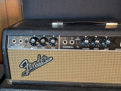 Fender Bassman AA864 Black Panel 50w Amplifier Head (1965)
