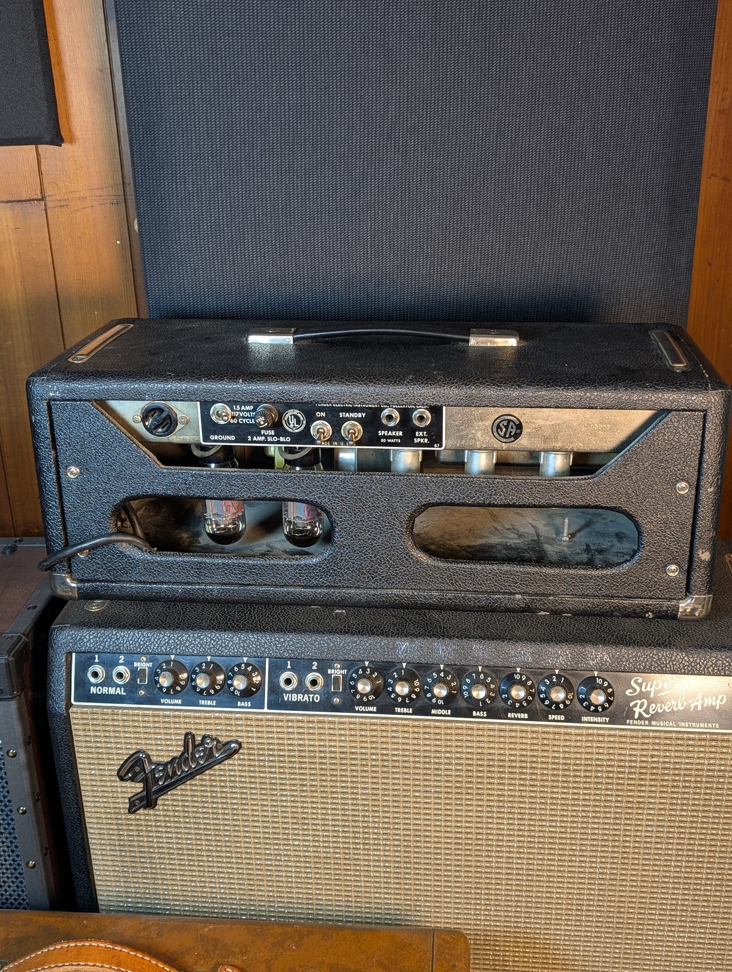Fender Bassman AA864 Black Panel 50w Amplifier Head (1965)