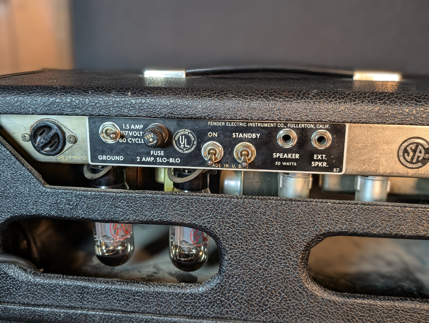 Fender Bassman AA864 Black Panel 50w Amplifier Head (1965)