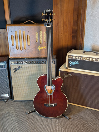 Gretsch 6176 Rancher 4-String Fretless Acoustic/Electric Bass w/Case - Walnut Stain (1990)