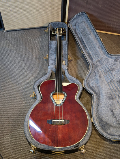 Gretsch 6176 Rancher 4-String Fretless Acoustic/Electric Bass w/Case - Walnut Stain (1990)
