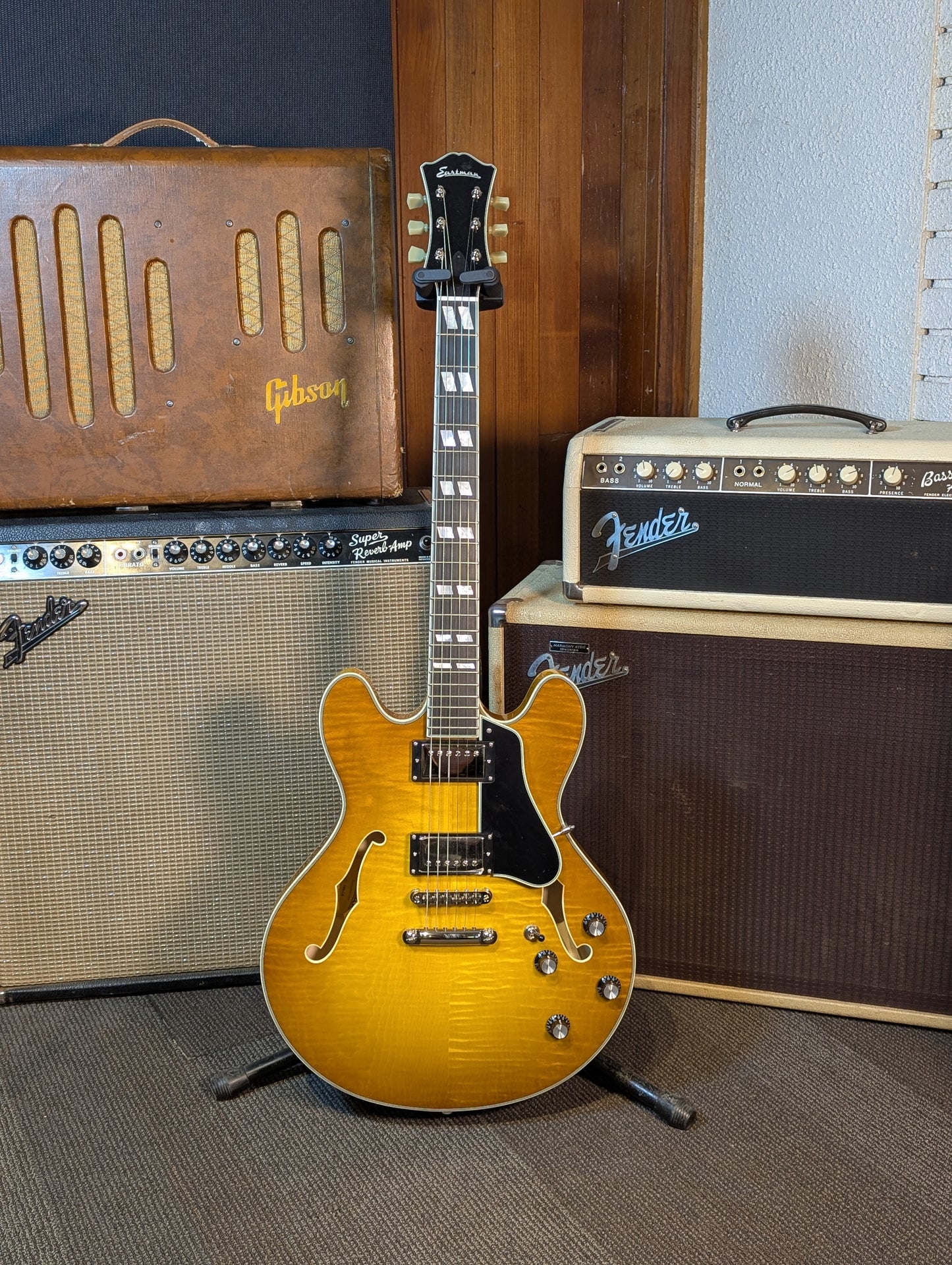 Eastman T486 Thinline Semi-Hollow Electric Guitar w/Case - Goldburst (Serial #P2500281)