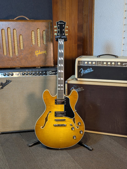 Eastman T486 Thinline Semi-Hollow Electric Guitar w/Case - Goldburst (Serial #P2500281)