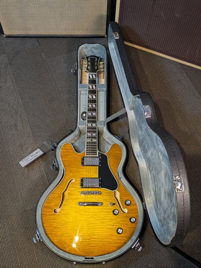 Eastman T486 Thinline Semi-Hollow Electric Guitar w/Case - Goldburst (Serial #P2500281)