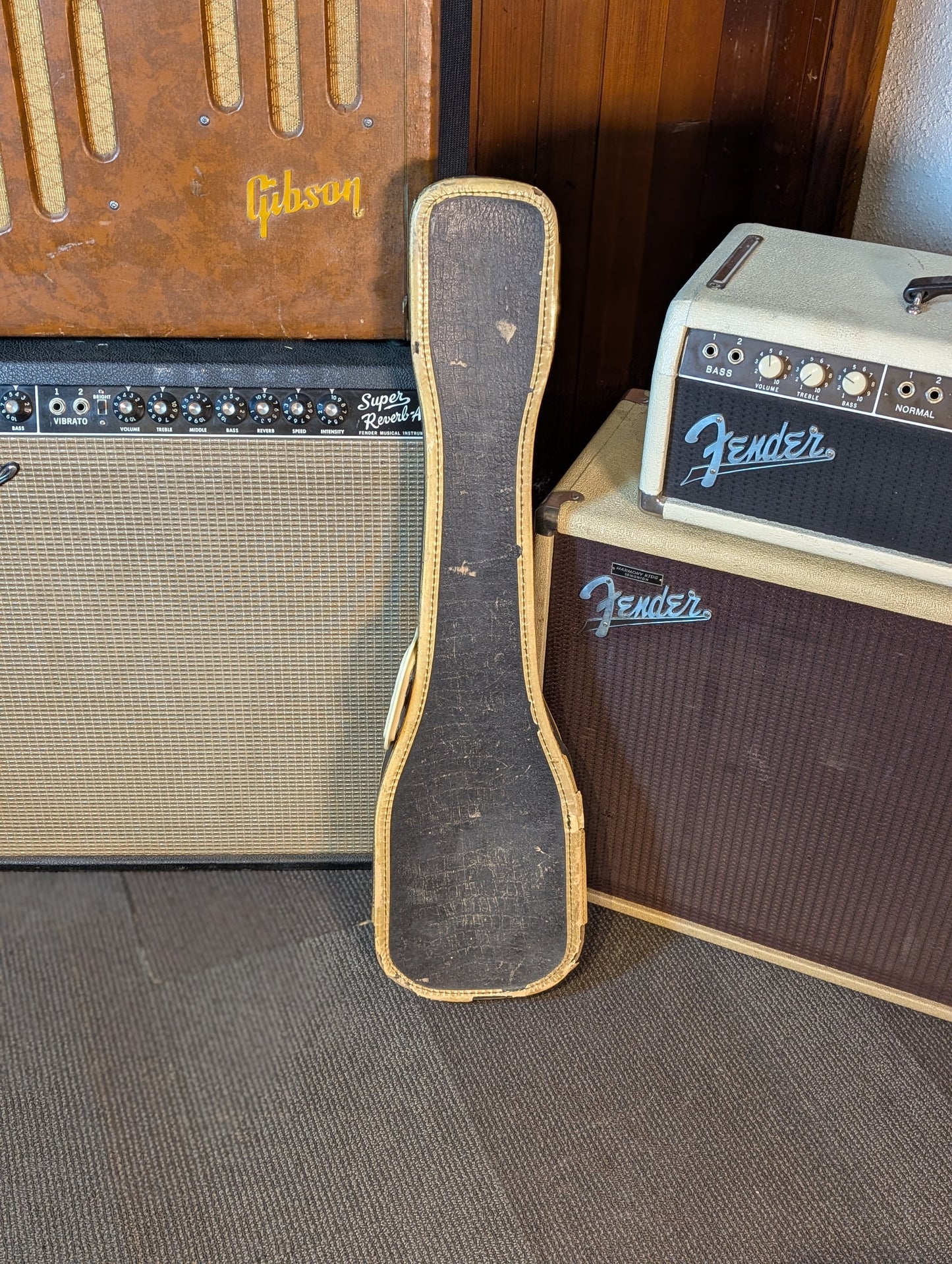Harmony H2 Lapsteel Electric Guitar w/Case - White Pearlette (1954-1960)