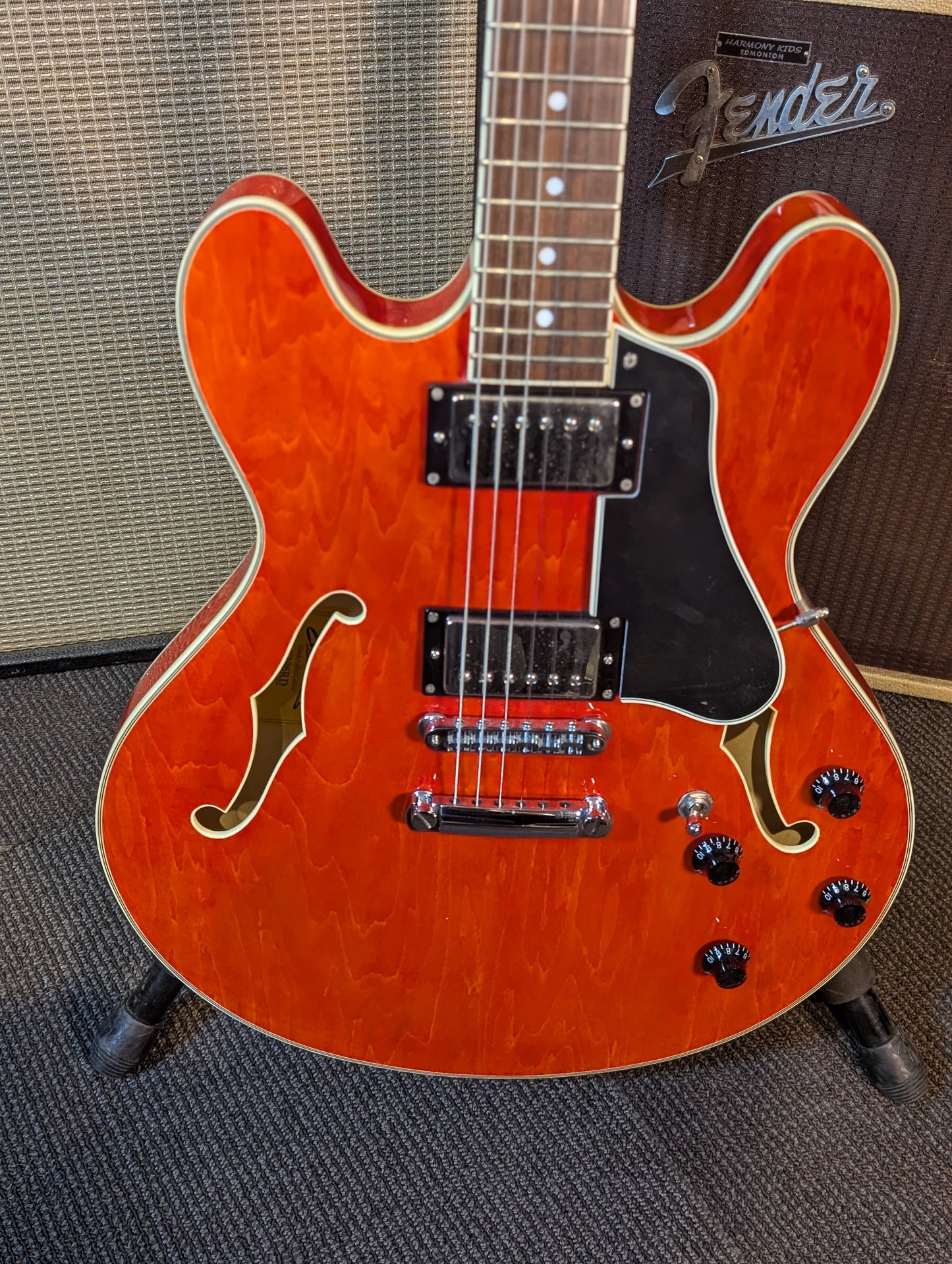 Eastman T386 Semi-Hollow Electric Guitar w/Case - Red (2013)