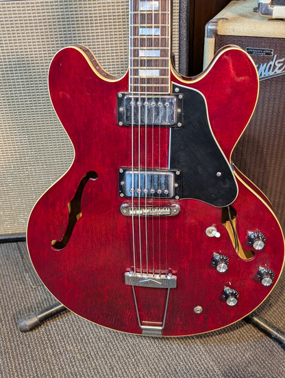 Goya Thinline Semi-Hollow Electric Guitar w/Case - Cherry Red (1970's)