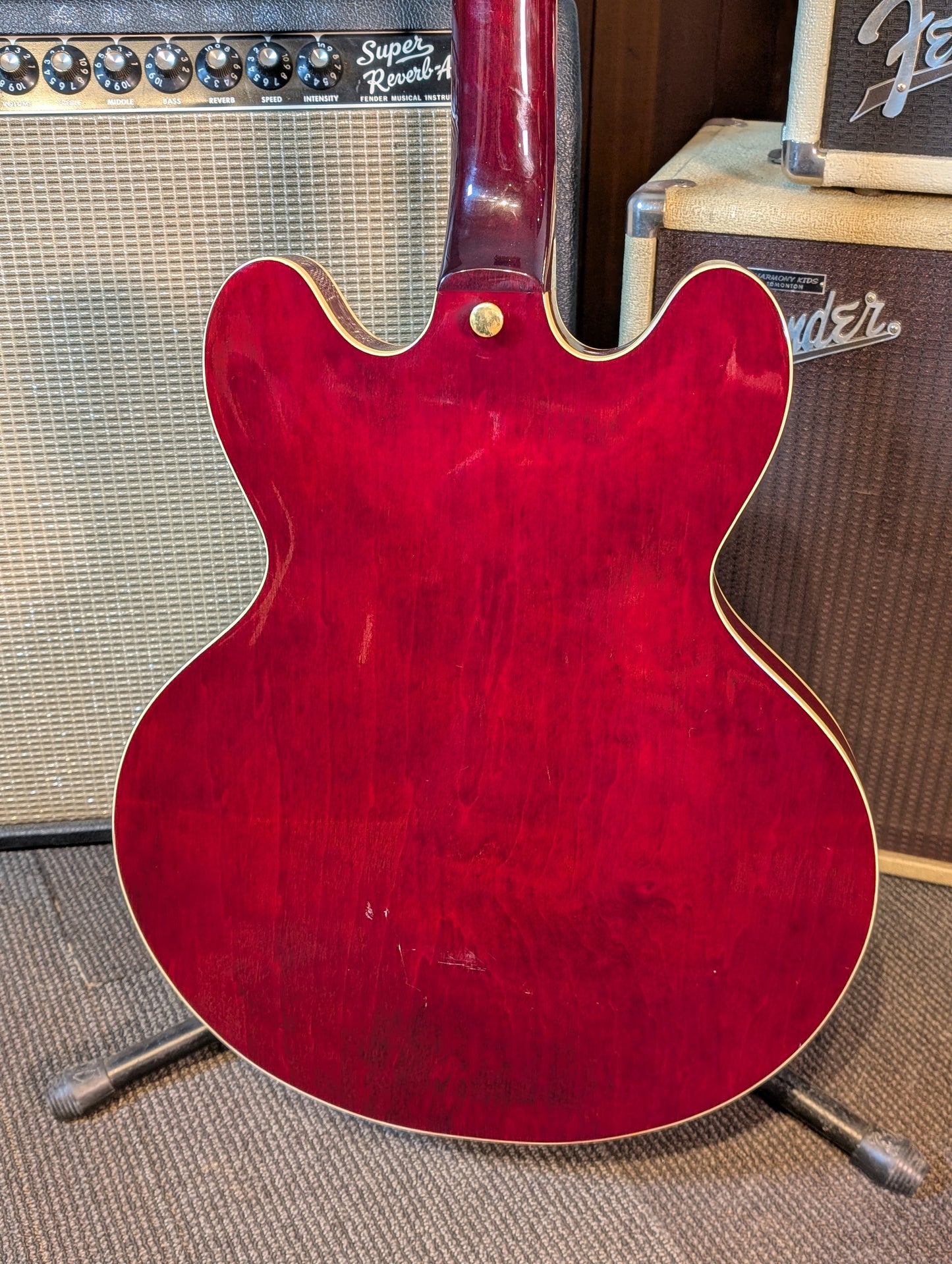 Goya Thinline Semi-Hollow Electric Guitar w/Case - Cherry Red (1970's)