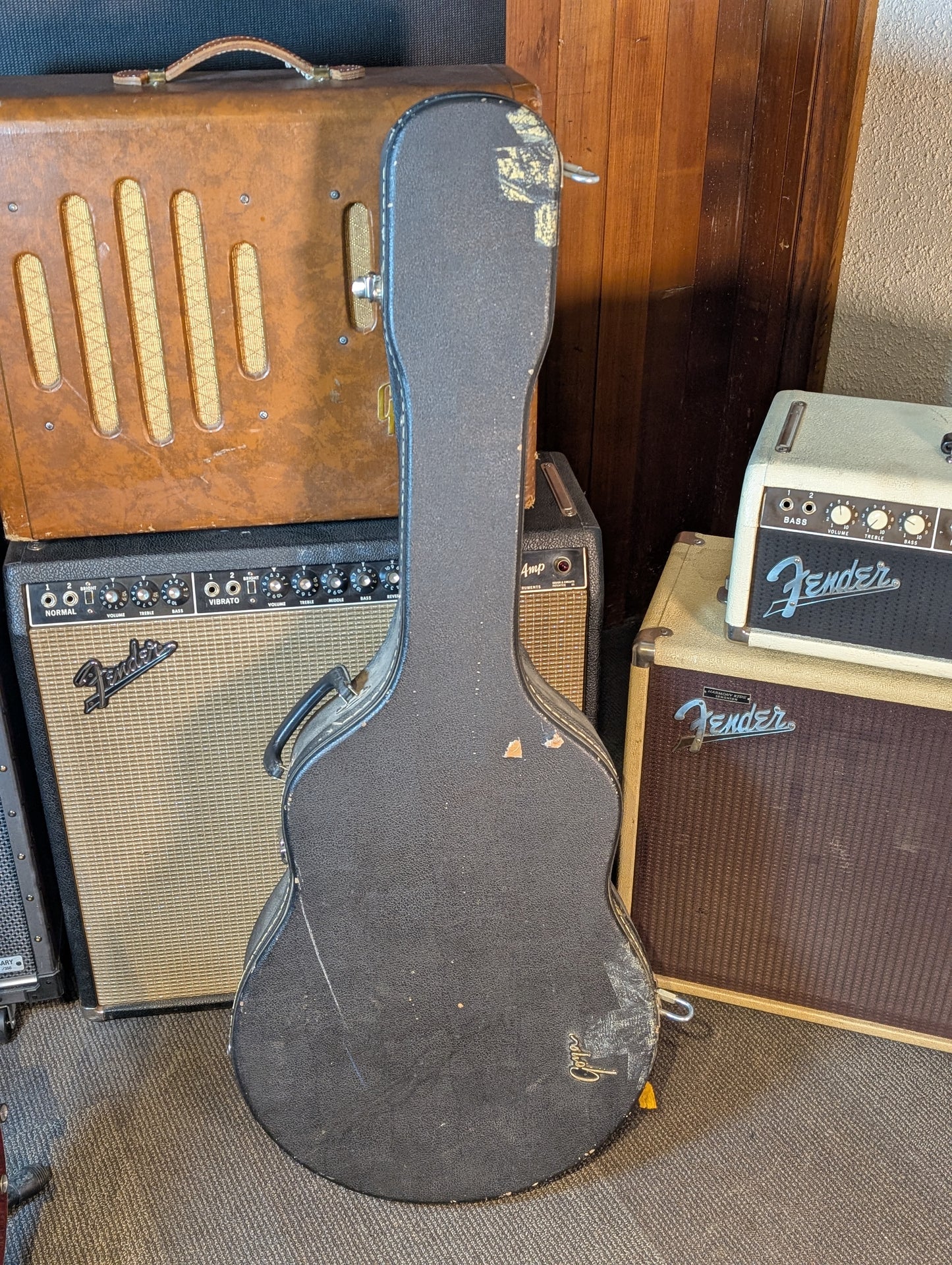Goya Thinline Semi-Hollow Electric Guitar w/Case - Cherry Red (1970's)